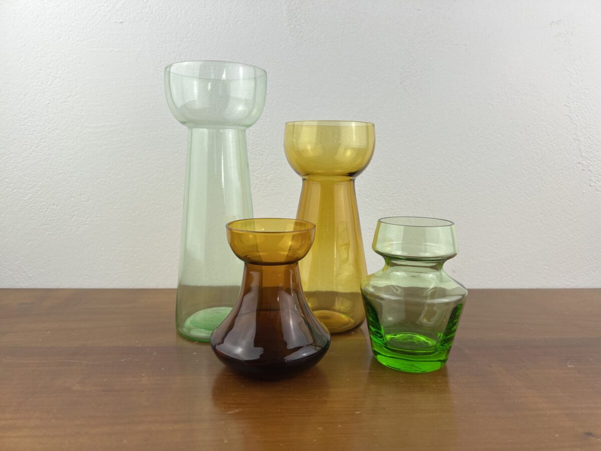 アンティーク・ヴィンテージヒヤシンス花瓶　アンバーガラス　 　GLS-10064